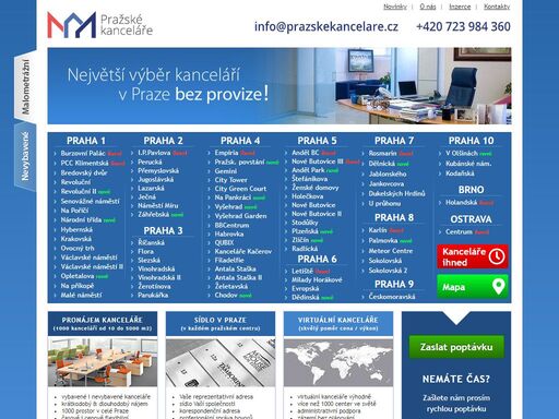 kanceláře praha bez provize a pronájem kanceláře praha levně ?| 700x kancelář k pronájmu v praze od 150,- kč/m ?| pronájem kanceláří na míru!