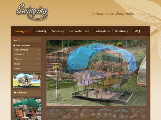 zahradní nábytek swinging je také prostorná houpačka, pergola i relaxační zátiší pro vaší zahradu.