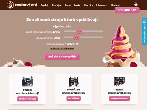 zmrzlinový stroj - stroj na zmrzlinu pro každého.