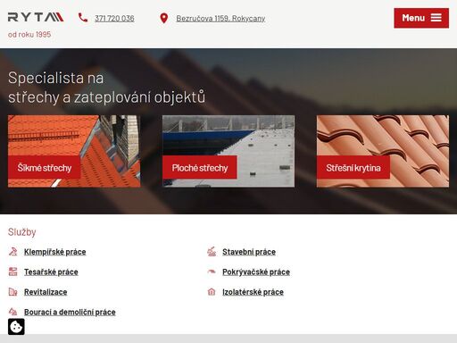 ryta s.r.o. je stavební společností zaměřující se na realizace všech typů střech včetně jejich rekonstrukcí v plném rozsahu. zjistěte o nás více.