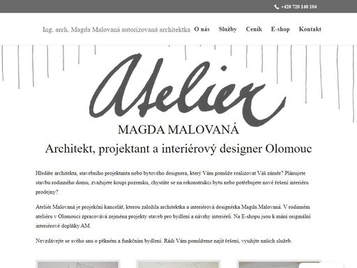 ateliér malovaná je projekční kancelář, kterou založila architektka a interiérová designérka magda malovaná. v rodinném ateliéru v olomouci zpracovává zejména projekty staveb pro bydlení a návrhy interiérů.