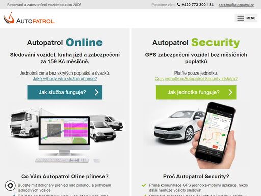 autopatrol - gps systémy pro online sledování vozidel, kniha jízd, přímá lokalizace a zabezpečení vozidel