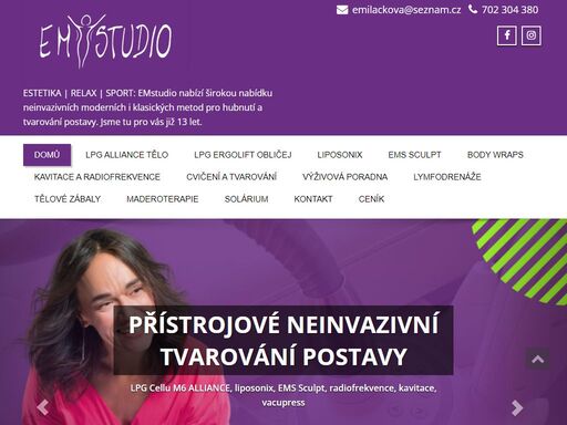 estetika | relax | sport emstudio nabízí širokou nabídku neinvazivních moderních i klasických metod pro hubnutí a tvarování postavy. jsme tu pro vás již 11 let.