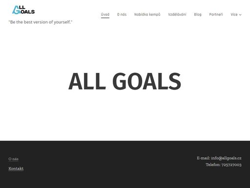 e-mail: info@allgoals.cz telefon: 725727003