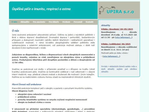 ambulance alergologie a klinické imunologie brno