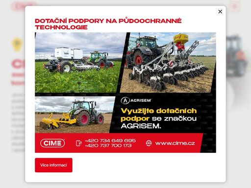 cime - stavební stroje, zemědělská technika a komunální technika