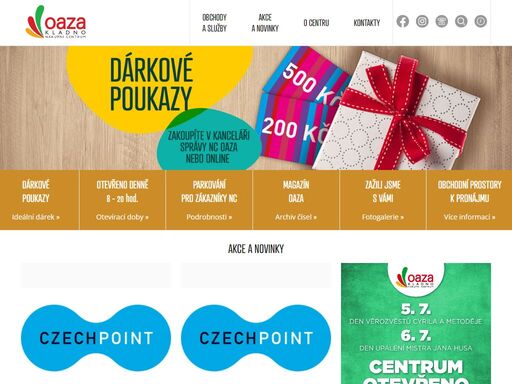 nákupní centrum oaza kladno pro každodenní nákupy obyvatel kročehlav a okolí.