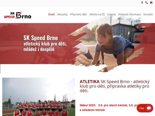 atletický klub sk speed brno - provozuje atletiku pro děti, organizuje přípravku dětí a kroužky atletiky na zš. 