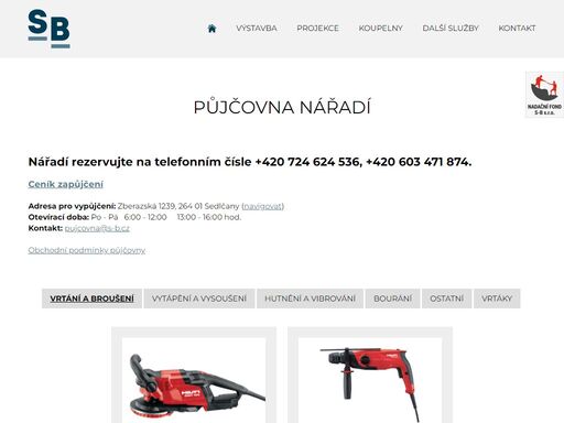s-b s.r.o., patří k největším stavebním firmám na sedlčansku, sedlecku a voticku s působností ve středních a jižních čechách.