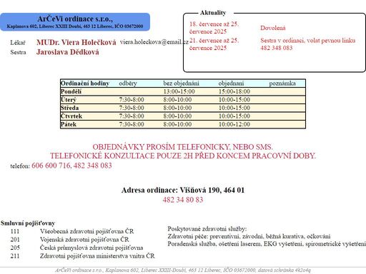arčevi ordinace s.r.o.