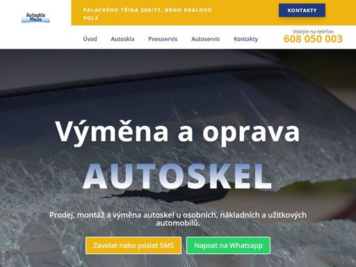 prodej, montáž a výměna autoskel u osobních, nákladních a užitkových automobilů. tónování skel, autofolie a polepy karoserií, klimatizace, pneuservis