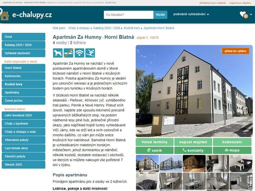 apartmán za humny? ubytování horní blatná v krušných horách. apartmán k pronajmutí: kapacita 4 osoby - 2 ložnice. provoz: léto, zima, víkendové pobyty, vánoce, silvestr.