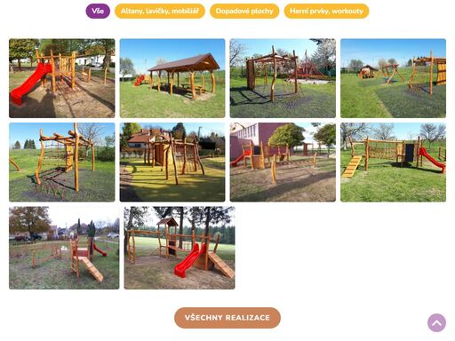 firma tiputapas s.r.o. se zabývá výrobou a realizací dětských hřišť, míst pasivního odpočinku, altánů, pergol, naučných stezek, cyklozastávek