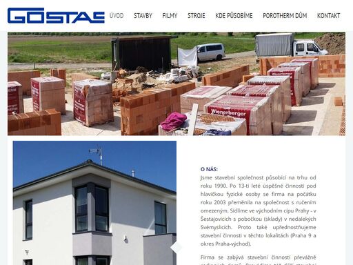 gostas s.r.o. - stavební firma s bohatou a dlouholetou stavební zkušeností, schopnou profesní strukturou a dobrým technickým zázemím