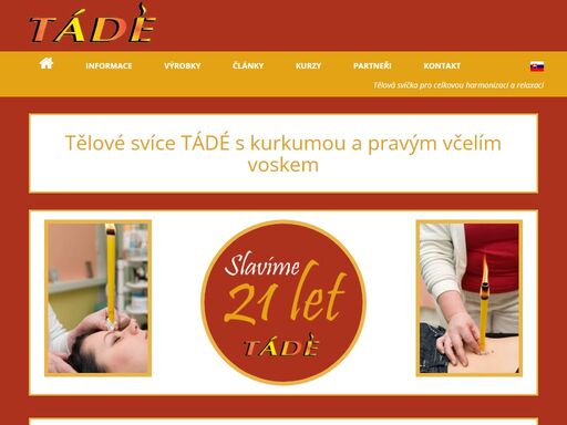 na těchto stránkách naleznete informace o původu, 
              účinku a způsobu použití tělové svíčky. pokud byste měli zájem naučit se tělové 
              svíce používat efektivněji, jednoduše se můžete přihlásit na některý z našich kurzů.