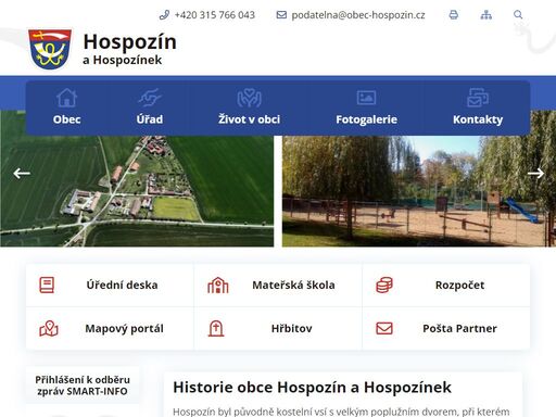 oficiální stránky obce hospozín a hospozínek