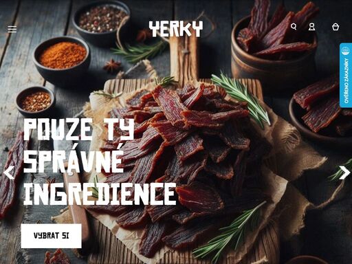 objevte prémiové sušené maso, nejlepší energie na cesty. maso plné chuti a bílkovin,  nejlepší jerky je yerky.