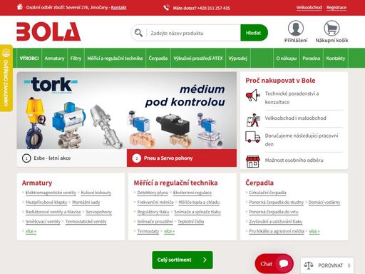 měřicí, regulační a topenářská technika. technické poradenství a konzultace, velkoobchod i maloobchod, možnost osobního odběru. bola spol. s r.o.