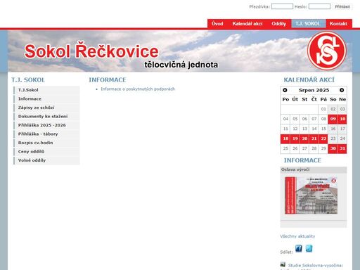 člen české obce sokolské, se sídlem v brně-řečkovicích, vážného 2/19