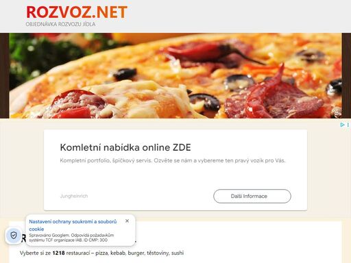 pizza, burgery, sushi, kebab - přesně na co máte chuť. vyberte si katalogu rozvozů a restaurací z celé čr. nonstop, v akci, s dovozem zdarma - pohromadě