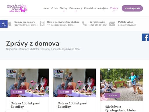 oficiální stránky sociálního zařízení města bílovce.