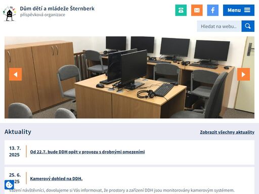 dům dětí a mládeže šternberk, jehož zřizovatelem je město šternberk, sídlí na opavské ulici číslo 14. pracuje jako příspěvková organizace s právní subjektivitou a je zařazen do sítě škol a školských zařízení.