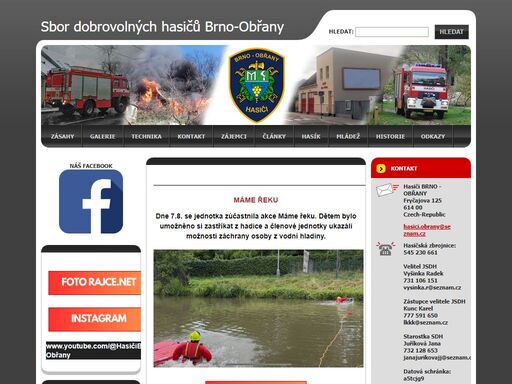 oficiální web hasiči brno-obřany