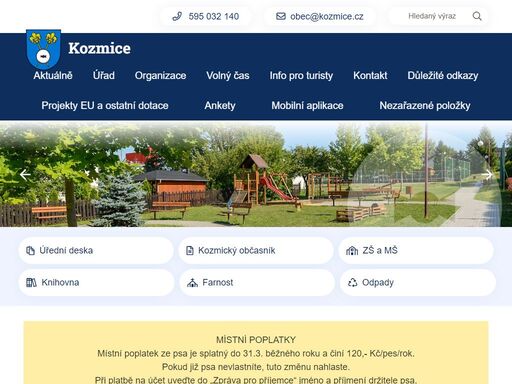oficiální stránky obce kozmice