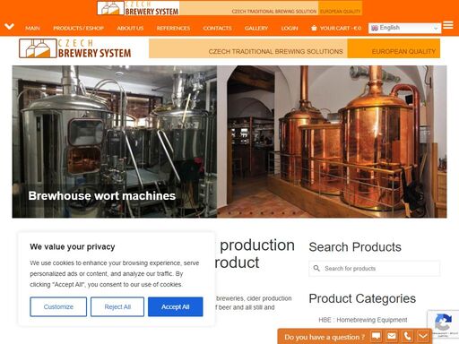 traditional and modern equipment to production of beer and cider. czech producer of craft breweries and microbreweries, brewing and fermentation technology.