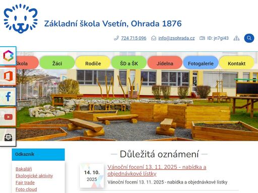 základní škola vsetín, ohrada 1876