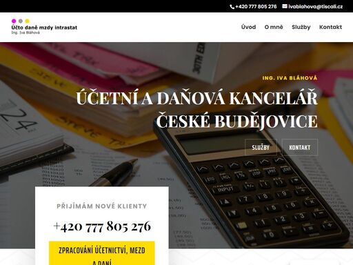 komplexní zpracování účetnictví, daní, mezd a intrastatu. účetní a daňová kancelář české budějovice, ing. iva bláhová.