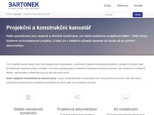 naše specializace jsou ocelové a dřevěné konstrukce, pro které dodáváme projektová řešení. velký důraz klademe na komplexnost projektu. projekční a konstrukční kancelář bartoněk.