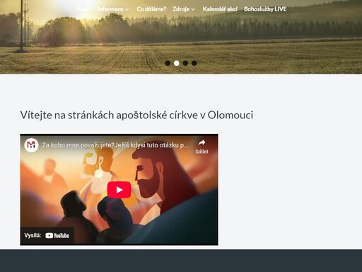 webové stránky apoštolské církve v olomouci
