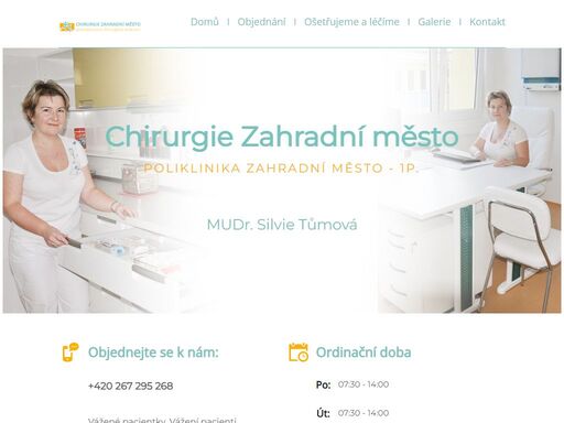 poskytujeme ambulantní péči v oboru chirurgie a traumatologie dětem i dospělým.