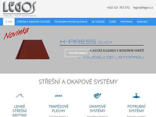 výroba trapézových plechů a prodej taškových lehkých střešních krytin