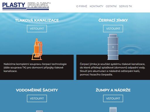 nabízíme výrobu a prodej plastových stavebních výrobků, jako jsou čerpací jímky, vodoměrné šachty, nádrže, žumpy. jsme rodinná firma, která dodává výrobky pro český trh již od roku 1995.