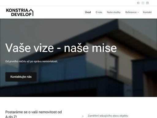 od prvního náčrtu až po správu nemovistosti.