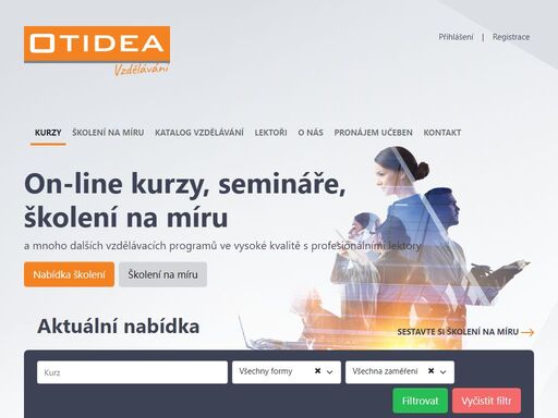 on-line kurzy, semináře, školení na míru a mnoho dalších vzdělávacích programů ve vysoké kvalitě s profesionálními lektory