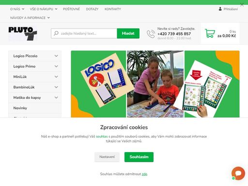 distribuce výukových systémů logico primo, logico piccolo, minilük a bambinolük. chytré hry, stavebnice.