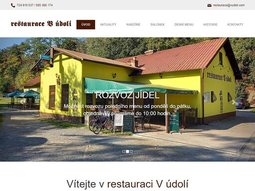 restaurace v mariánském údolí hlubočky. denní menu, obědy a večeře. sálonek pro vaše akce.