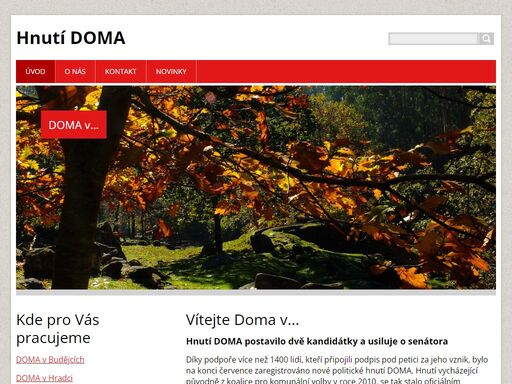 doma v... doma, doma v, město, obec, kraj, stát, pomoc, hnutí, strana, zákon, volby, hnutí doma, 