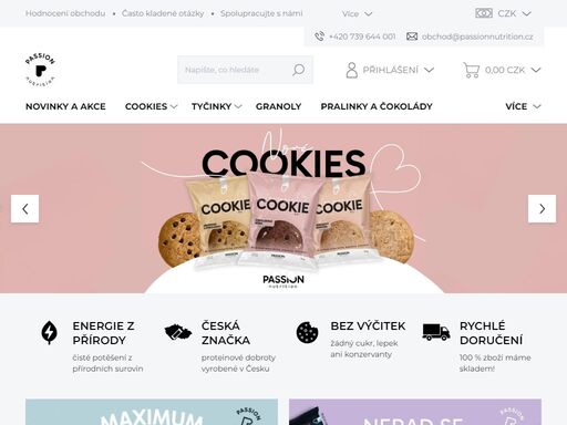 na českém a slovenském trhu je nová značka proteinových tyčinek cookisek, čokolád a granol passion nutrition. nepřidáváme cukr, lepek ani chemické konzervanty.