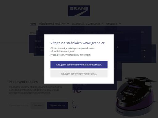 grane - prodej lékařských laserů