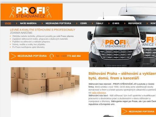 společnost profi-stěhování jiří loukota nabízí komplexní služby v oboru stěhování a manipulace s břemeny.