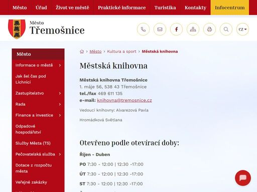 oficiální stránky města třemošnice