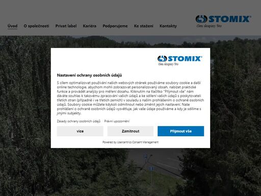 úvodní stránka společnosti stomix, spol. s r.o.