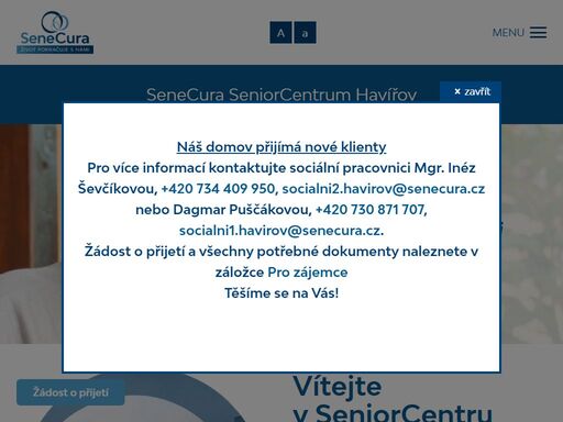 vítejte na stránkách seniorcentra havířov v moravskoslezském kraji. nabízíme sociální služby domov pro seniory a domov se zvláštním režimem. v případě jakéhokoliv dotazu ohledně našeho centra nás bez váhání kontaktujte.