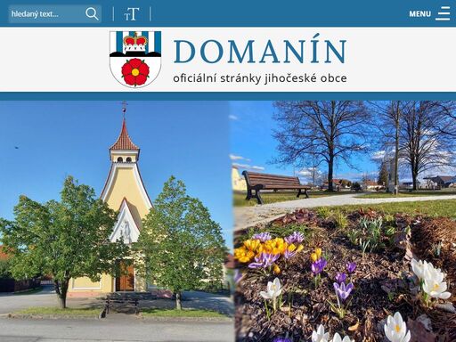 oficiální stránky jihočeské obce domanín