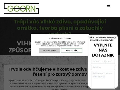 trvalé odvlhčení zdiva. provádíme elektro-fyzikální odvlhčování. zbavte se vlhkosti zdiva trvale a žijte zdravě