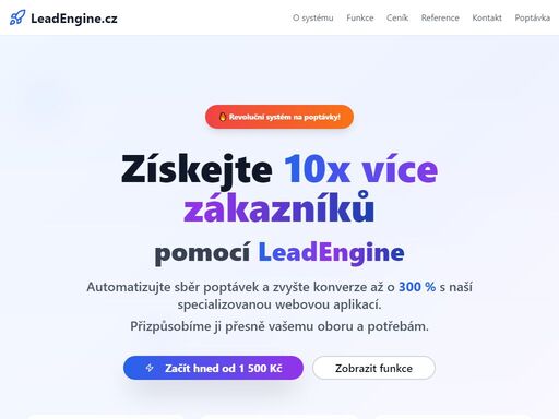 získejte 10x více zákazníků se systémem leadengine, který přitáhne kvalitní zákazníky přímo k vám.
